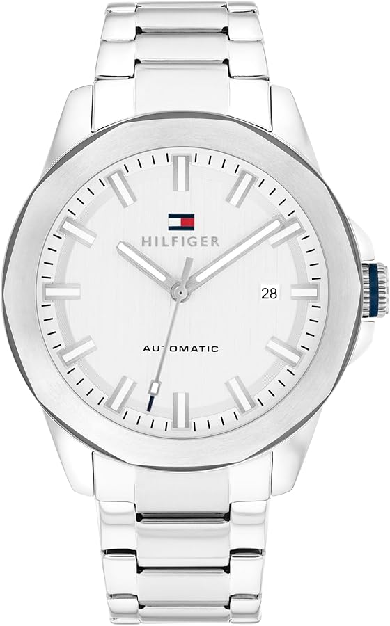 Amazon.com: Tommy Hilfiger Men's Automatic Watch – 44 mm Stainless